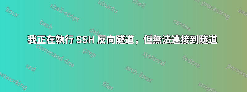 我正在執行 SSH 反向隧道，但無法連接到隧道