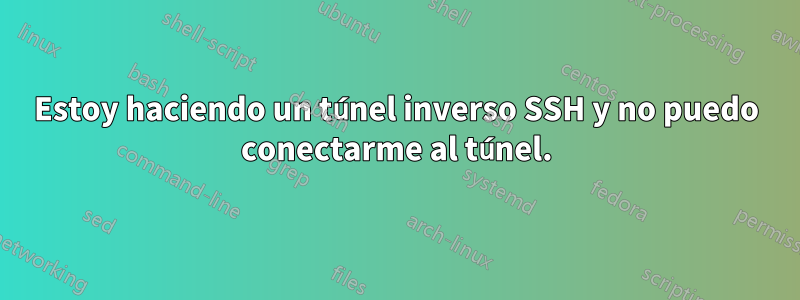 Estoy haciendo un túnel inverso SSH y no puedo conectarme al túnel.