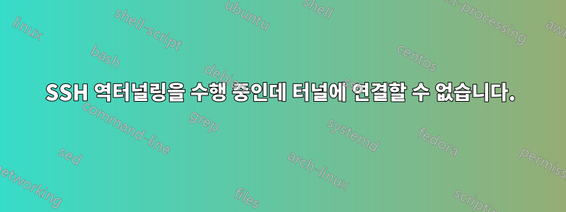 SSH 역터널링을 수행 중인데 터널에 연결할 수 없습니다.