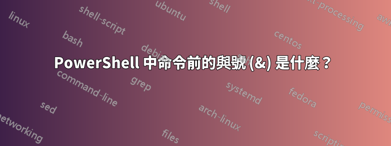 PowerShell 中命令前的與號 (&) 是什麼？