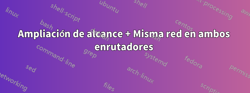 Ampliación de alcance + Misma red en ambos enrutadores