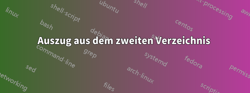 Auszug aus dem zweiten Verzeichnis