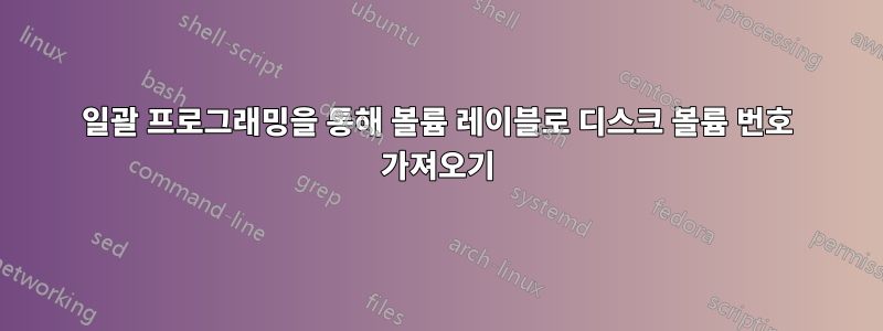 일괄 프로그래밍을 통해 볼륨 레이블로 디스크 볼륨 번호 가져오기