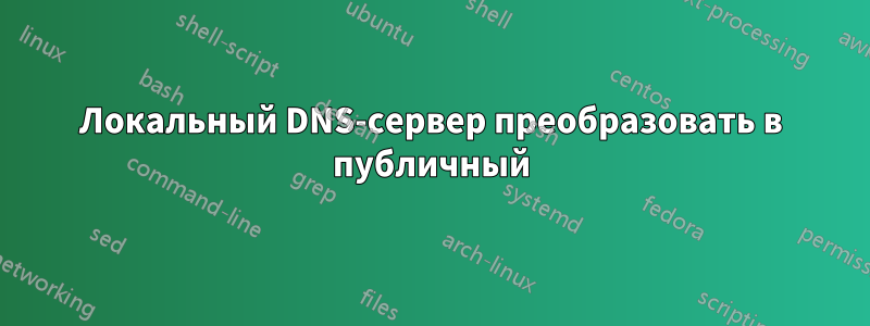 Локальный DNS-сервер преобразовать в публичный