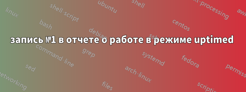 запись №1 в отчете о работе в режиме uptimed