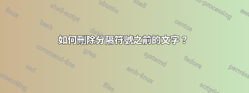 如何刪除分隔符號之前的文字？