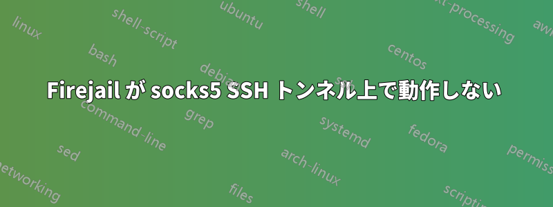 Firejail が socks5 SSH トンネル上で動作しない