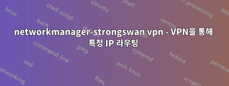 networkmanager-strongswan vpn - VPN을 통해 특정 IP 라우팅