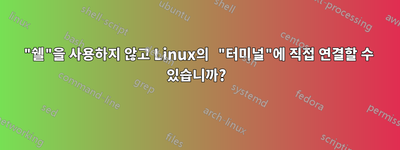 "쉘"을 사용하지 않고 Linux의 "터미널"에 직접 연결할 수 있습니까? 