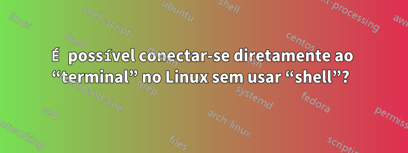 É possível conectar-se diretamente ao “terminal” no Linux sem usar “shell”? 