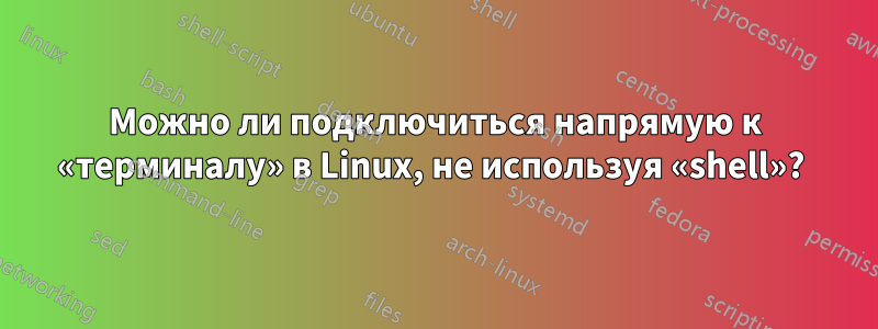 Можно ли подключиться напрямую к «терминалу» в Linux, не используя «shell»? 