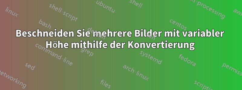 Beschneiden Sie mehrere Bilder mit variabler Höhe mithilfe der Konvertierung