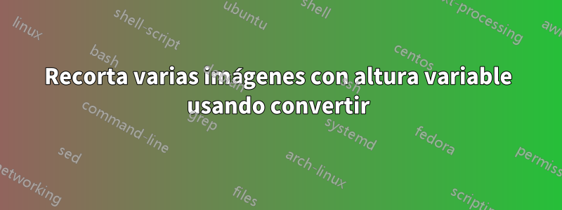 Recorta varias imágenes con altura variable usando convertir