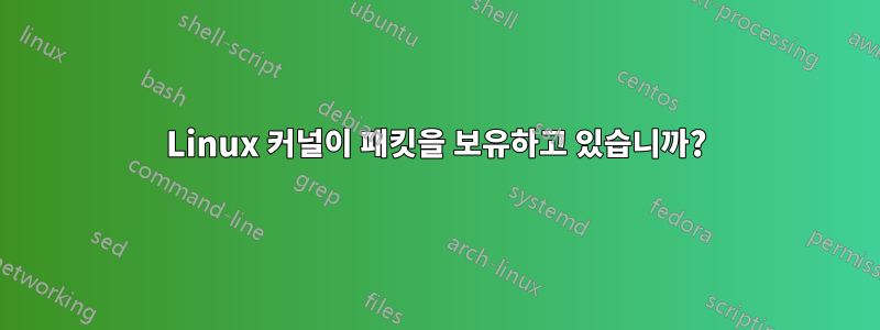 Linux 커널이 패킷을 보유하고 있습니까?