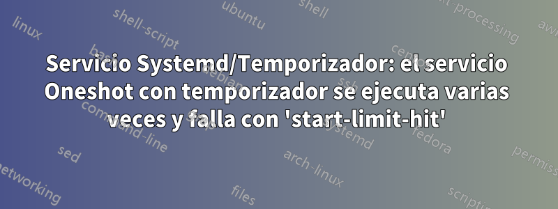 Servicio Systemd/Temporizador: el servicio Oneshot con temporizador se ejecuta varias veces y falla con 'start-limit-hit'