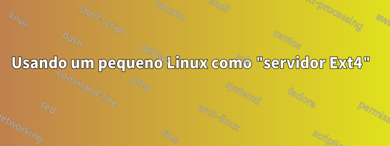 Usando um pequeno Linux como "servidor Ext4"