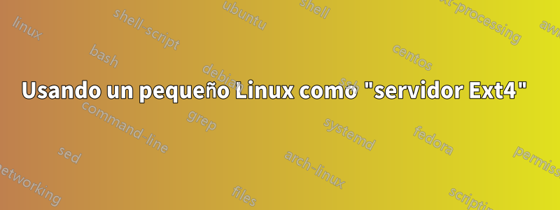 Usando un pequeño Linux como "servidor Ext4"