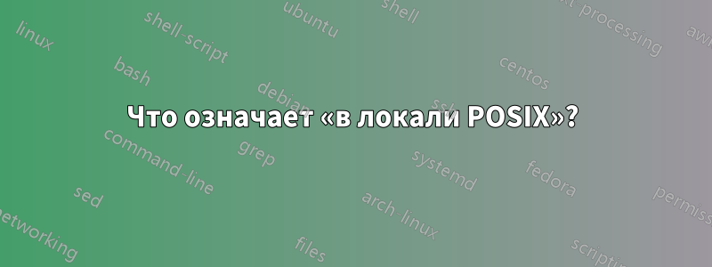 Что означает «в локали POSIX»?