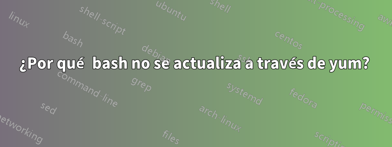 ¿Por qué bash no se actualiza a través de yum?