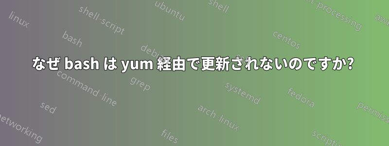 なぜ bash は yum 経由で更新されないのですか?