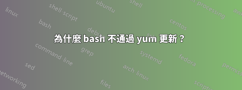 為什麼 bash 不通過 yum 更新？