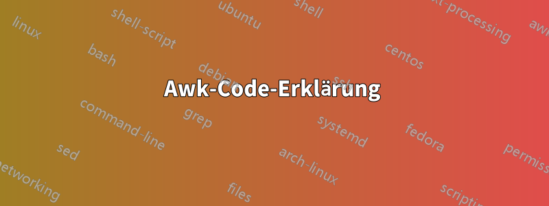 Awk-Code-Erklärung