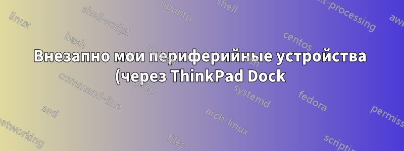 Внезапно мои периферийные устройства (через ThinkPad Dock) перестали определяться. И странное поведение