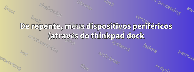 De repente, meus dispositivos periféricos (através do thinkpad dock) param de ser detectados. E comportamento estranho