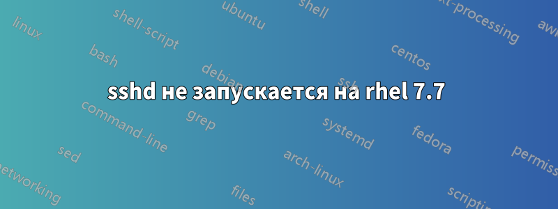 sshd не запускается на rhel 7.7