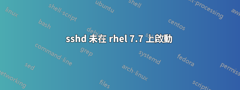 sshd 未在 rhel 7.7 上啟動