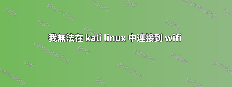 我無法在 kali linux 中連接到 wifi