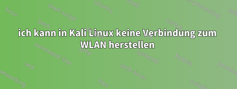 ich kann in Kali Linux keine Verbindung zum WLAN herstellen