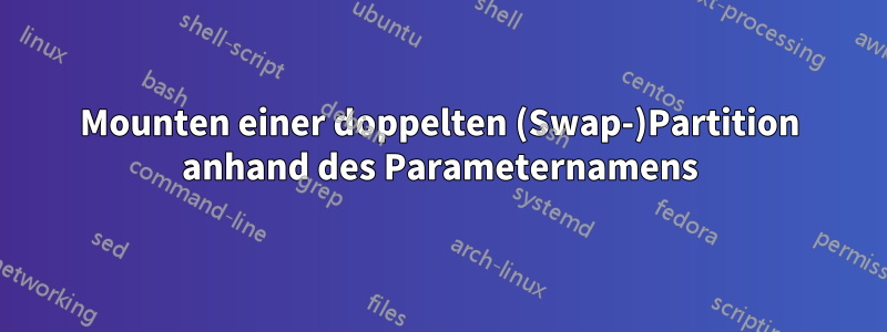 Mounten einer doppelten (Swap-)Partition anhand des Parameternamens