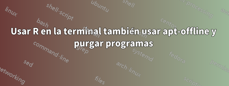 Usar R en la terminal también usar apt-offline y purgar programas