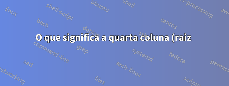 O que significa a quarta coluna (raiz) em /proc/.../mountinfo?
