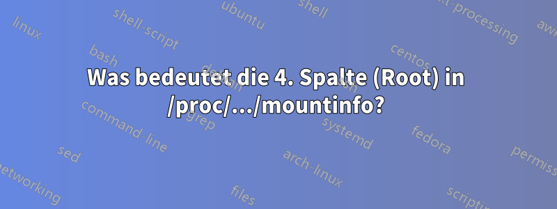 Was bedeutet die 4. Spalte (Root) in /proc/.../mountinfo?