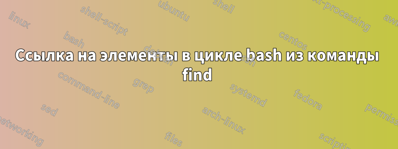 Ссылка на элементы в цикле bash из команды find