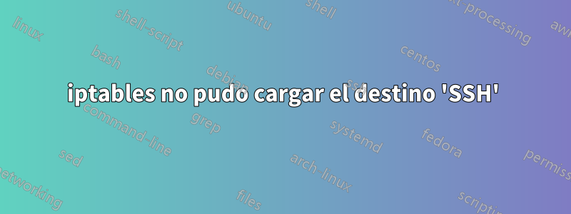 iptables no pudo cargar el destino 'SSH'