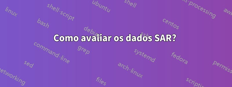 Como avaliar os dados SAR?