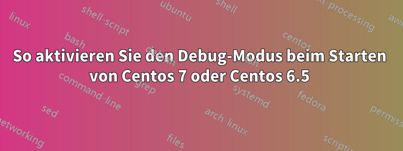 So aktivieren Sie den Debug-Modus beim Starten von Centos 7 oder Centos 6.5