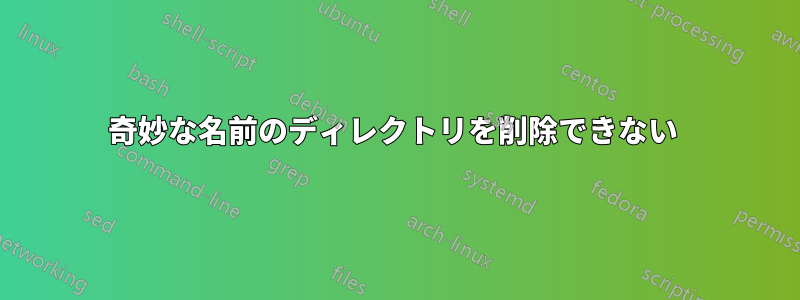 奇妙な名前のディレクトリを削除できない 