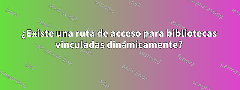 ¿Existe una ruta de acceso para bibliotecas vinculadas dinámicamente?