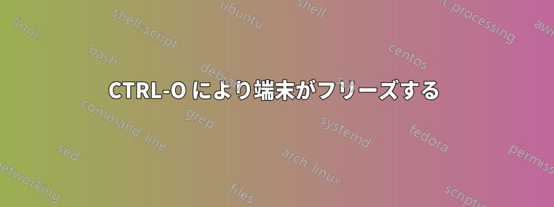 CTRL-O により端末がフリーズする