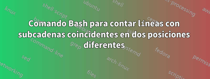 Comando Bash para contar líneas con subcadenas coincidentes en dos posiciones diferentes