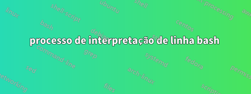 processo de interpretação de linha bash