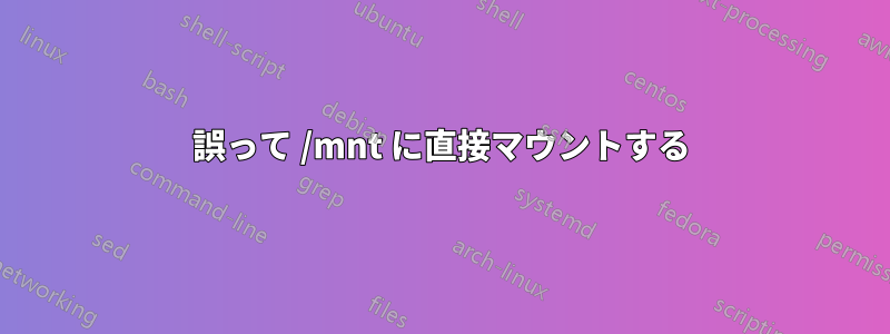 誤って /mnt に直接マウントする