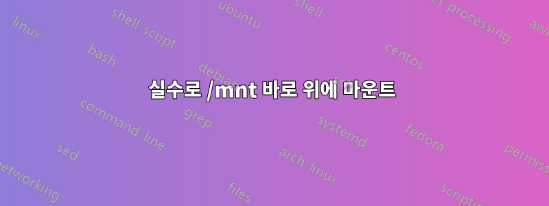 실수로 /mnt 바로 위에 마운트