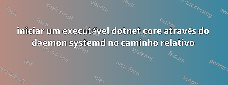 iniciar um executável dotnet core através do daemon systemd no caminho relativo