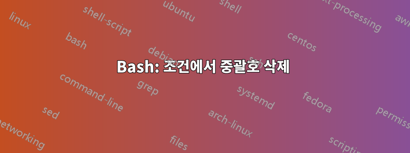 Bash: 조건에서 중괄호 삭제