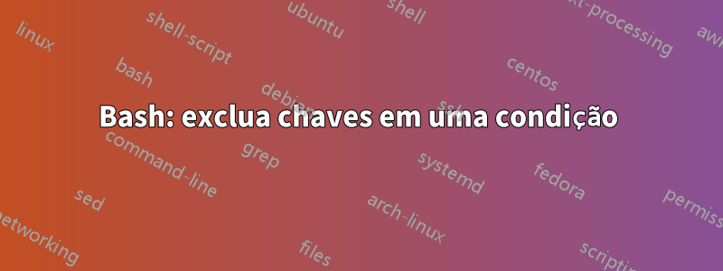 Bash: exclua chaves em uma condição